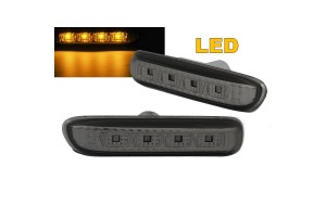 Πλαϊνά Φλας Φτερού Για Bmw 3 E46 Sedan 99-01 / Touring 99-01 / Compact 01-04 / Coupe 99-03 Led Smoke 2 Τεμάχια