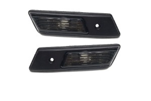 Πλαϊνά Φλας Φτερού Για Bmw 3 E36 90-96 / 3 E30 / 5 E34 88-95 / 7 E32 86-94 Βιδωτό Black/Smoke 2 Τεμάχια
