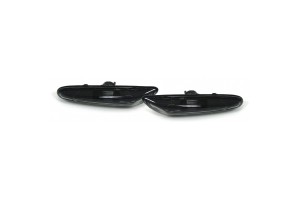 Πλαϊνά Φλας Φτερού Για Bmw 1 E81 / E82 / E87 / E88 / 3 E90 / E91 / E92 / E93 / X1 E84 Black/Smoke 2 Τεμάχια