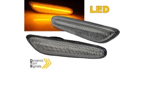 Πλαϊνά Φλας Φτερού Για Bmw 1 E81 / E82 / E87 / E88 / 3 E90 / E91 / E92 / E93 / X1 E84 / X3 E83 Led Dynamic Άσπρα 2 Τεμάχια