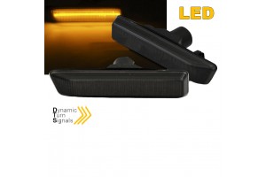 Πλαϊνά Φλας Φτερού Για Bmw 3 E36 96-99 / X5 E53 99-03 Led Dynamic Φιμέ 2 Τεμάχια