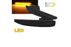 Πλαϊνά Φλας Φτερού Για Bmw 7 E65, E66, E67 01-08 Led Dynamic Φιμέ 2 Τεμάχια