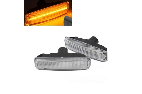 Πλαϊνά Φλας Φτερού Για Bmw 5 E39 Sedan 95-03 Dynamic Led White 2 Τεμάχια