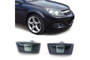 Πλαϊνά Φλας Φτερού Για Opel Astra H 04-10 / Corsa D 06-11 / Insignia 08-12 / Zafira B 05-14 Smoke 2 Τεμάχια