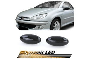 Πλαϊνά Φλας Φτερού Για Peugeot 107 / 1007 / 206 / 307 / 407 / 4007 / 607 / Partner / Citroen C2 / C3 / Xsara / Toyota Aygo Led Dynamic Smoke 2 Τεμάχια