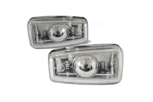 Πλαϊνά Φλας Φτερού Για Citroen Saxo / Berlingo / Xsara / Jumpy / Peugeot 406 Chrome 2 Τεμάχια