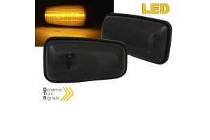 Πλαϊνά Φλας Φτερού Για Citroen Saxo / Berlingo / Xsara / Jumpy / Peugeot 406 Led Dynamic Φιμέ 2 Τεμάχια