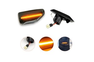 Πλαϊνά Φλας Φτερού Για Dacia Sandero 12+ / Duster 17+ / Logan 12+ Led Dynamic Φιμέ 2 Τεμάχια