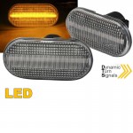 Πλαϊνά Φλας Φτερού Για Smart / Renault / Nissan / Opel / Dacia Led Dynamic White 2 Τεμάχια