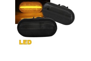 Πλαϊνά Φλας Φτερού Για Smart / Renault / Nissan / Opel / Dacia Led Dynamic Smoke 2 Τεμάχια