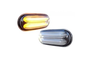 Πλαϊνά Φλας Φτερού Για Vw / Seat / Ford / Skoda Led Bar Black 2 Τεμάχια