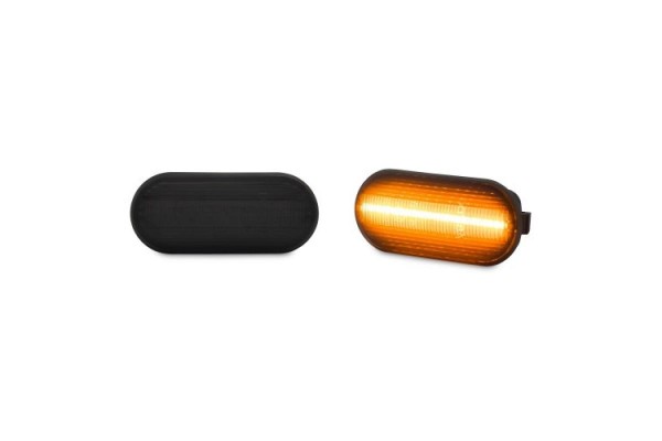 Πλαϊνά Φλας Φτερού Για Vw Golf/ Vento/Bora/ Passat/ Polo/Transporter/ Seat Toledo/Leon/Ibiza/Cordoba/Alhambra/ Led Dynamic Smoke 2 Τεμάχια