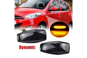 Πλαϊνά Φλας Φτερού Για Hyundai i10 / Getz / Tucson / Matrix / Accent / Kia Rio / Sportage Led Dynamic 2 Τεμάχια