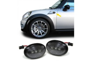 Πλαϊνά Φλας Φτερού Για Mini Cooper R55 / R56 / R57 / R58 / R59 Led Smoke 2Τεμάχια