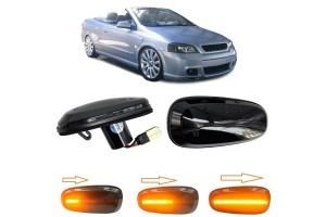 Πλαϊνά Φλας Φτερού Για Opel Astra G 98-04 / Zafira A 99-05 / Frontera B 01-04 Led Dynamic Φιμέ 2 Τεμάχια