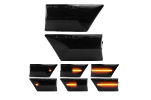 Πλαϊνά Φλας Φτερού Για Opel Vectra C 02-08 / Signum 03-09 Led Dynamic Smoke 2 Τεμάχια