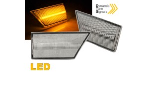 Πλαϊνά Φλας Φτερού Για Opel Vectra C 02-08 / Signum 03-09 Led Dynamic Άσπρα 2 Τεμάχια