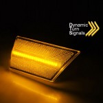 Πλαϊνά Φλας Φτερού Για Opel Vectra C 02-08 / Signum 03-09 Led Dynamic Άσπρα 2 Τεμάχια