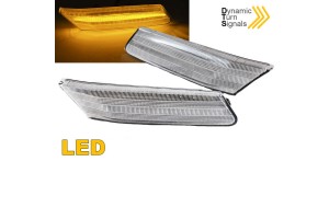 Πλαϊνά Φλας Φτερού Για Porsche 911 997 04-09 / Boxster 987 05-08 / Cayman 987C 05-08 Led Dynamic Άσπρα 2 Τεμάχια