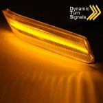 Πλαϊνά Φλας Φτερού Για Porsche 911 997 04-09 / Boxster 987 05-08 / Cayman 987C 05-08 Led Dynamic Άσπρα 2 Τεμάχια