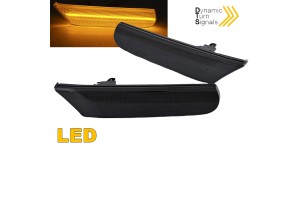 Πλαϊνά Φλας Φτερού Για Porsche 911 996 99-04 / Boxster 986 96-04 Led Dynamic Φιμέ 2 Τεμάχια
