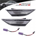 Πλαϊνά Φλας Φτερού Για Porsche911 Carrera 991 11-16 / Boxster 718 16+ / Cayman 981 12-16 / Cayman 718 16+ Led Dynamic Άσπρα 2 Τεμάχια