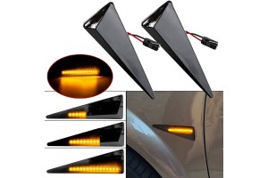 Πλαϊνά Φλας Φτερού Για Renault Megane 02-05 / Scenic 03-09 / Espace Led Dynamic Φιμέ 2 Τεμάχια