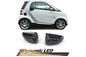 Πλαϊνά Φλας Φτερού Για Smart Fortwo 451 07-14 Dynamic Smoke 2 Τεμάχια