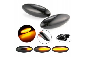 Πλαϊνά Φλας Φτερού Για Toyota Yaris 05-11 / Rav4 05-10 / Auris 06-10 / Corolla Sedan 07-11 / Verso 09-13 Led Dynamic Φιμέ 2 Τεμάχια