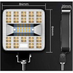 Προβολέας Εργασίας Τετράγωνος Mini 7-F 29 Led 9-40 Volt 90W 9000lm 6500k LΕDΒΑR-003 1 Τεμάχιο