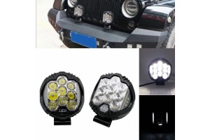 Προβολέας Εργασίας 15Led Στρόγγυλος Με Λειτουργία Φλας 10-80V 6000K 1 Τεμάχιο