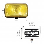 Head Lamp Universal Yellow 12 Volt 55 Watt H3 FX-1155 1 Piece