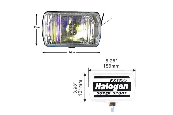 Προβολέας Αυτοκινήτου Universal Rainbow Με Καπάκι 12 Volt 55 Watt H3 Λάμπα FX-1155 1 Τεμάχιο