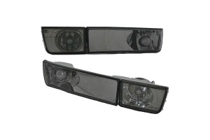 Μπροστινά Φλας Για Vw Golf 3 91-98 / Vento 92-98 Με Προβολάκι Smoke 4 Τεμάχια Katuning
