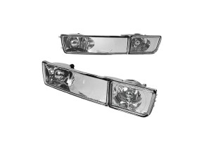 Μπροστινά Φλας Για Vw Golf 3 91-98 / Vento 92-98 Με Προβολάκι Χρώμιο 4 Τεμάχια Katuning