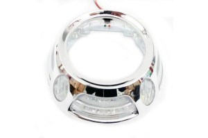 Καπάκι Για Προτζέκτορα 2.5" & 3.0" Panamera Look Με Led Drl Χρώμιο 1 Τεμάχιο