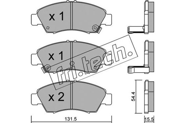 fri.tech. Σετ βοηθ. εξαρτημάτων, Σιαγόνες Φρένου - 140.0