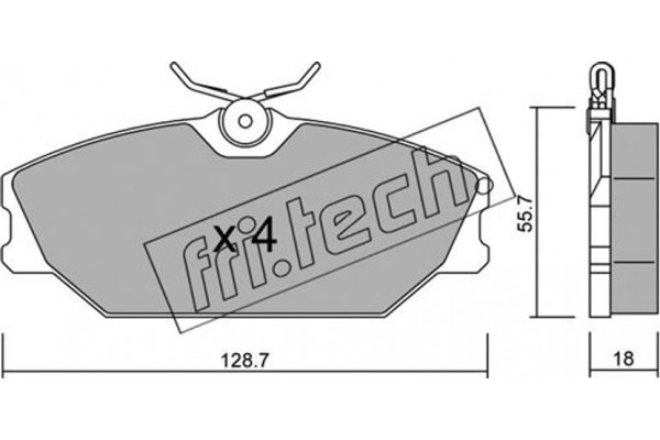 fri.tech. Σετ βοηθ. εξαρτημάτων, Σιαγόνες Φρένου - 144.2