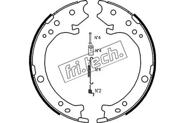 fri.tech. Σετ Σιαγόνων φρένων, Χειρόφρενο - 1044.025K