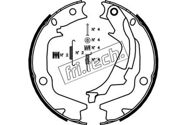 fri.tech. Σετ Σιαγόνων φρένων, Χειρόφρενο - 1046.222K