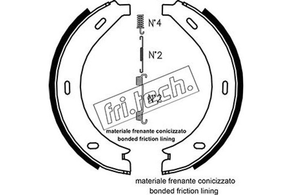 fri.tech. Σετ Σιαγόνων φρένων, Χειρόφρενο - 1052.123K