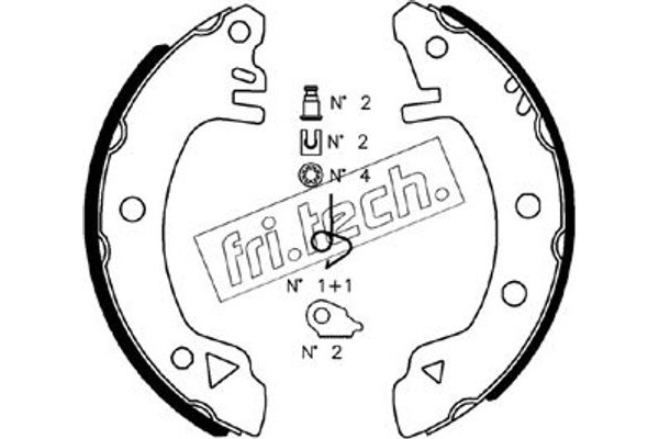 fri.tech. Σετ Σιαγόνων Φρένων - 1040.123K