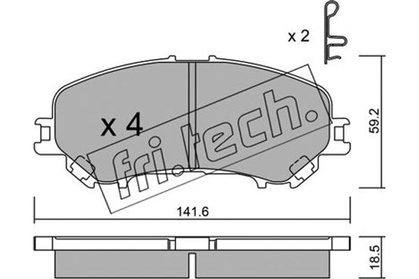 fri.tech. Σετ τακάκια, Δισκόφρενα - 1034.0