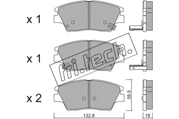 fri.tech. Σετ τακάκια, Δισκόφρενα - 1098.0