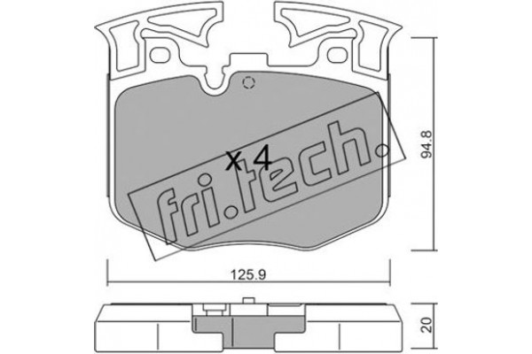 fri.tech. Σετ τακάκια, Δισκόφρενα - 1146.0