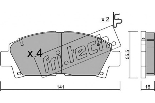 fri.tech. Σετ τακάκια, Δισκόφρενα - 169.0