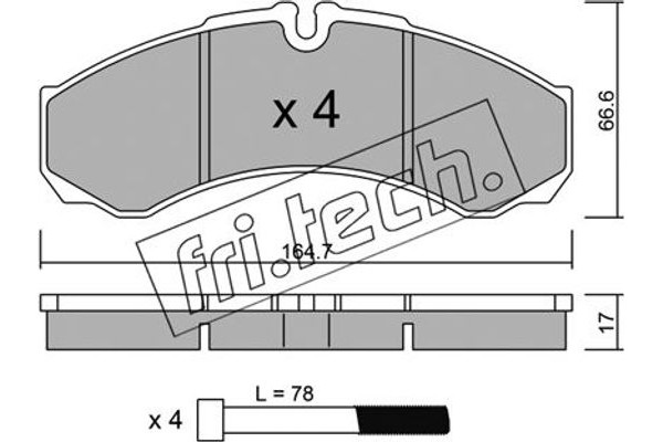 fri.tech. Σετ τακάκια, Δισκόφρενα - 221.3