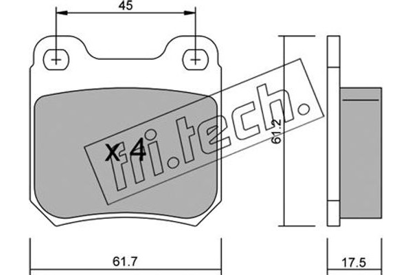 fri.tech. Σετ τακάκια, Δισκόφρενα - 284.1