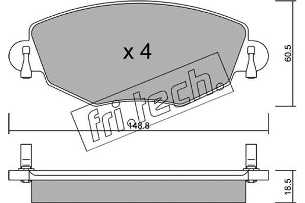 fri.tech. Σετ τακάκια, Δισκόφρενα - 327.0