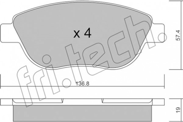 fri.tech. Σετ τακάκια, Δισκόφρενα - 331.1